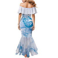 Personalized Louisiana Horse Racing Derby Mermaid Dress Magnolia Blossom Horseshoe Pastel Blue
