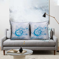 Personalized Louisiana Horse Racing Derby Pillow Cover Magnolia Blossom Horseshoe Pastel Blue
