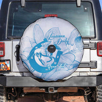 Personalized Louisiana Horse Racing Derby Spare Tire Cover Magnolia Blossom Horseshoe Pastel Blue