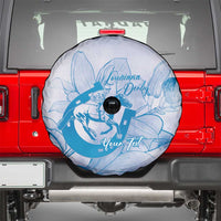Personalized Louisiana Horse Racing Derby Spare Tire Cover Magnolia Blossom Horseshoe Pastel Blue