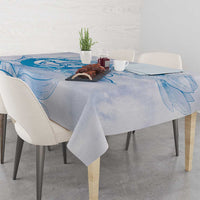Personalized Louisiana Horse Racing Derby Tablecloth Magnolia Blossom Horseshoe Pastel Blue