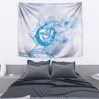 Personalized Louisiana Horse Racing Derby Tapestry Magnolia Blossom Horseshoe Pastel Blue