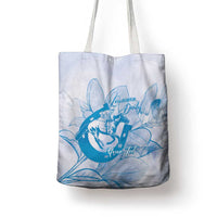 Personalized Louisiana Horse Racing Derby Tote Bag Magnolia Blossom Horseshoe Pastel Blue