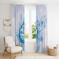 Personalized Louisiana Horse Racing Derby Window Curtain Magnolia Blossom Horseshoe Pastel Blue