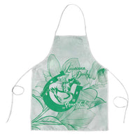 Personalized Louisiana Horse Racing Derby Apron Magnolia Blossom Horseshoe Pastel Green