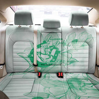 Personalized Louisiana Horse Racing Derby Back Car Seat Cover Magnolia Blossom Horseshoe Pastel Green
