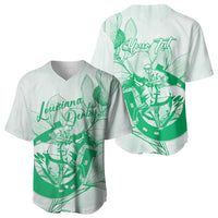 Personalized Louisiana Horse Racing Derby Baseball Jersey Magnolia Blossom Horseshoe Pastel Green