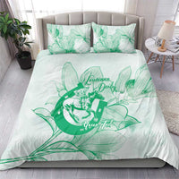 Personalized Louisiana Horse Racing Derby Bedding Set Magnolia Blossom Horseshoe Pastel Green