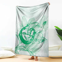 Personalized Louisiana Horse Racing Derby Blanket Magnolia Blossom Horseshoe Pastel Green