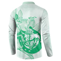 Personalized Louisiana Horse Racing Derby Button Sweatshirt Magnolia Blossom Horseshoe Pastel Green