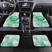 Personalized Louisiana Horse Racing Derby Car Mats Magnolia Blossom Horseshoe Pastel Green