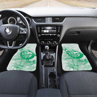 Personalized Louisiana Horse Racing Derby Car Mats Magnolia Blossom Horseshoe Pastel Green