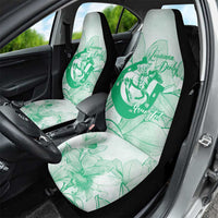 Personalized Louisiana Horse Racing Derby Car Seat Cover Magnolia Blossom Horseshoe Pastel Green