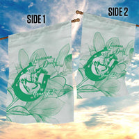 Personalized Louisiana Horse Racing Derby Garden Flag Magnolia Blossom Horseshoe Pastel Green