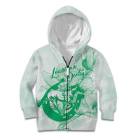 Personalized Louisiana Horse Racing Derby Kid Hoodie Magnolia Blossom Horseshoe Pastel Green