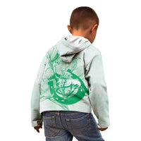 Personalized Louisiana Horse Racing Derby Kid Hoodie Magnolia Blossom Horseshoe Pastel Green