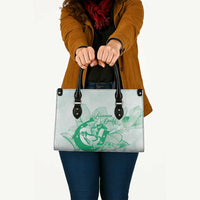 Personalized Louisiana Horse Racing Derby Leather Bag Magnolia Blossom Horseshoe Pastel Green