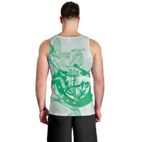 Personalized Louisiana Horse Racing Derby Men Tank Top Magnolia Blossom Horseshoe Pastel Green