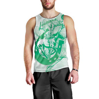 Personalized Louisiana Horse Racing Derby Men Tank Top Magnolia Blossom Horseshoe Pastel Green
