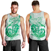 Personalized Louisiana Horse Racing Derby Men Tank Top Magnolia Blossom Horseshoe Pastel Green
