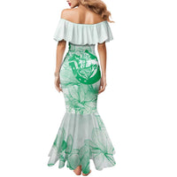 Personalized Louisiana Horse Racing Derby Mermaid Dress Magnolia Blossom Horseshoe Pastel Green