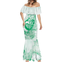 Personalized Louisiana Horse Racing Derby Mermaid Dress Magnolia Blossom Horseshoe Pastel Green