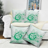 Personalized Louisiana Horse Racing Derby Pillow Cover Magnolia Blossom Horseshoe Pastel Green