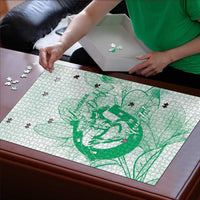 Personalized Louisiana Horse Racing Derby Puzzle Magnolia Blossom Horseshoe Pastel Green