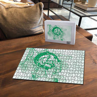 Personalized Louisiana Horse Racing Derby Puzzle Magnolia Blossom Horseshoe Pastel Green