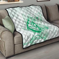 Personalized Louisiana Horse Racing Derby Quilt Magnolia Blossom Horseshoe Pastel Green