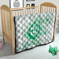Personalized Louisiana Horse Racing Derby Quilt Magnolia Blossom Horseshoe Pastel Green