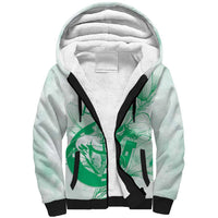 Personalized Louisiana Horse Racing Derby Sherpa Hoodie Magnolia Blossom Horseshoe Pastel Green