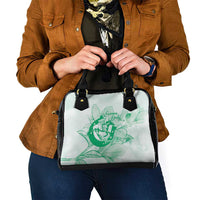 Personalized Louisiana Horse Racing Derby Shoulder Handbag Magnolia Blossom Horseshoe Pastel Green