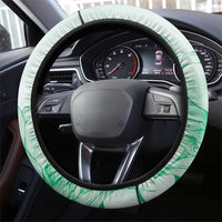 Louisiana Horse Racing Derby Steering Wheel Cover Magnolia Blossom Horseshoe Pastel Green
