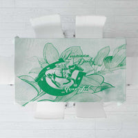 Personalized Louisiana Horse Racing Derby Tablecloth Magnolia Blossom Horseshoe Pastel Green