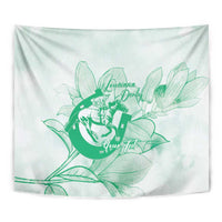 Personalized Louisiana Horse Racing Derby Tapestry Magnolia Blossom Horseshoe Pastel Green