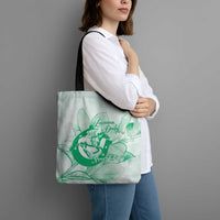 Personalized Louisiana Horse Racing Derby Tote Bag Magnolia Blossom Horseshoe Pastel Green