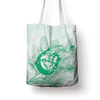 Personalized Louisiana Horse Racing Derby Tote Bag Magnolia Blossom Horseshoe Pastel Green