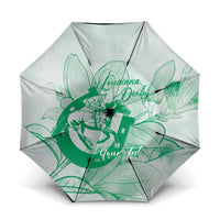 Personalized Louisiana Horse Racing Derby Umbrella Magnolia Blossom Horseshoe Pastel Green