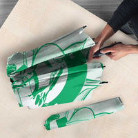 Personalized Louisiana Horse Racing Derby Umbrella Magnolia Blossom Horseshoe Pastel Green