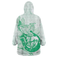 Personalized Louisiana Horse Racing Derby Wearable Blanket Hoodie Magnolia Blossom Horseshoe Pastel Green