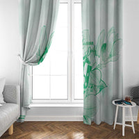 Personalized Louisiana Horse Racing Derby Window Curtain Magnolia Blossom Horseshoe Pastel Green