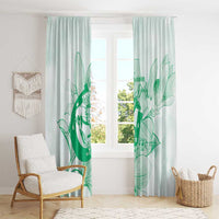 Personalized Louisiana Horse Racing Derby Window Curtain Magnolia Blossom Horseshoe Pastel Green