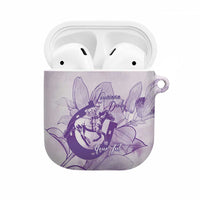 Personalized Louisiana Horse Racing Derby AirPods Case Magnolia Blossom Horseshoe Pastel Purple