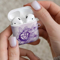 Personalized Louisiana Horse Racing Derby AirPods Case Magnolia Blossom Horseshoe Pastel Purple