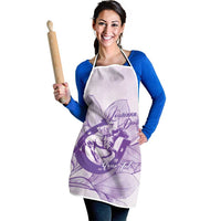 Personalized Louisiana Horse Racing Derby Apron Magnolia Blossom Horseshoe Pastel Purple