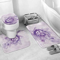 Personalized Louisiana Horse Racing Derby Bathroom Set Magnolia Blossom Horseshoe Pastel Purple