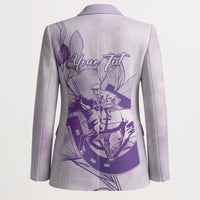 Personalized Louisiana Horse Racing Derby Blazer Magnolia Blossom Horseshoe Pastel Purple