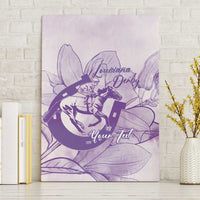 Personalized Louisiana Horse Racing Derby Canvas Wall Art Magnolia Blossom Horseshoe Pastel Purple