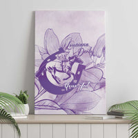 Personalized Louisiana Horse Racing Derby Canvas Wall Art Magnolia Blossom Horseshoe Pastel Purple